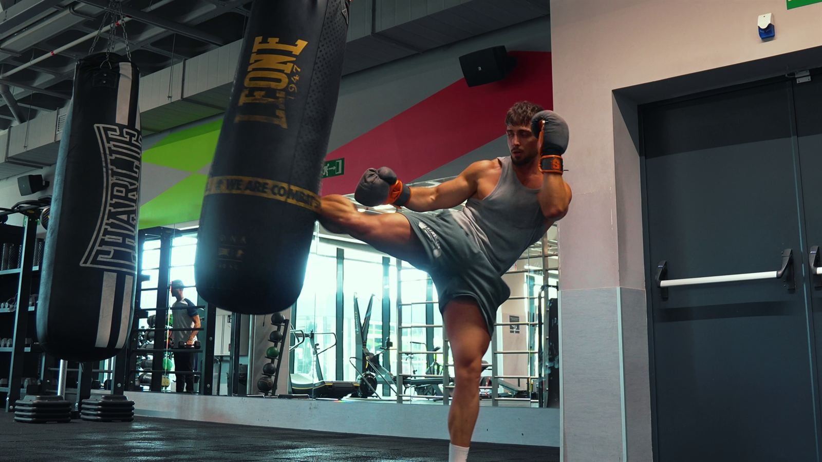 Martín entrenando boxeo