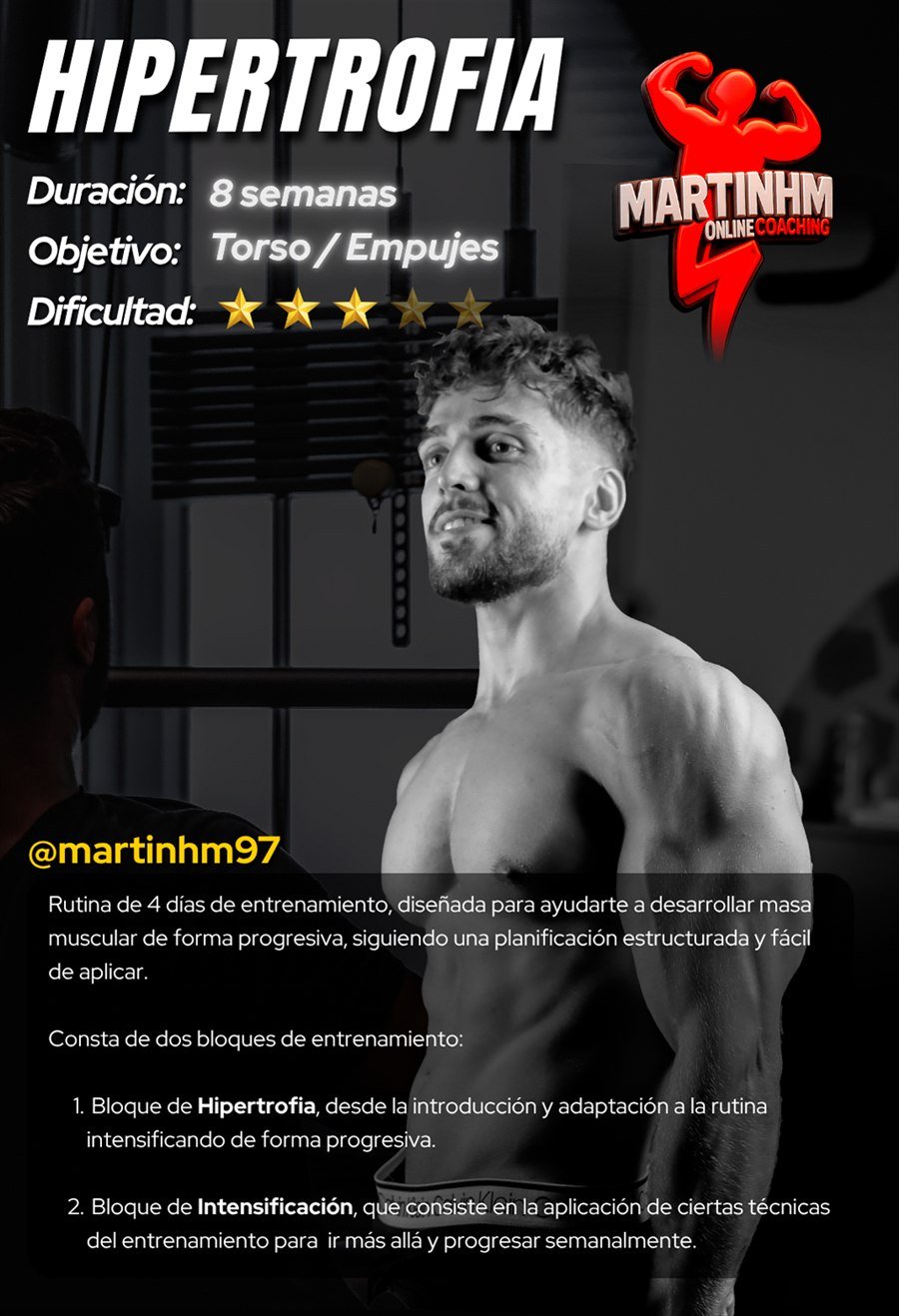 Portada: Rutina Hipertrofia